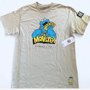 Neff Monster Street Life Beige T-Shirt NWT